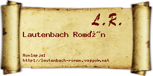 Lautenbach Román névjegykártya